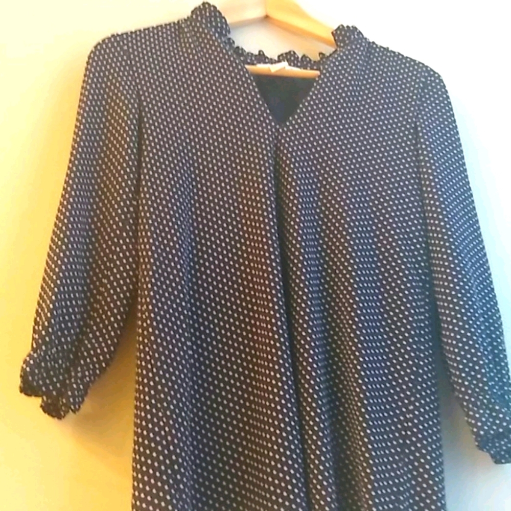 H&M size 2 polka dot shirt dress